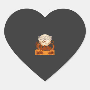 Im Just Here Boos Halloween Kids Silhouette Moon P Heart Sticker