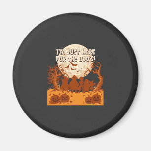 Im Just Here Boos Halloween Kids Silhouette Moon P Magnet