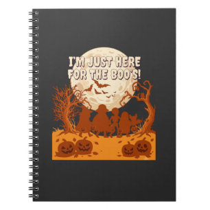 Im Just Here Boos Halloween Kids Silhouette Moon P Notebook