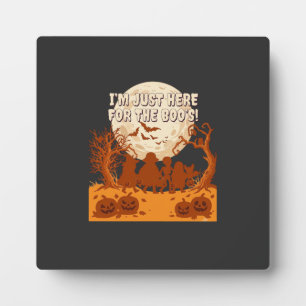 Im Just Here Boos Halloween Kids Silhouette Moon P Plaque
