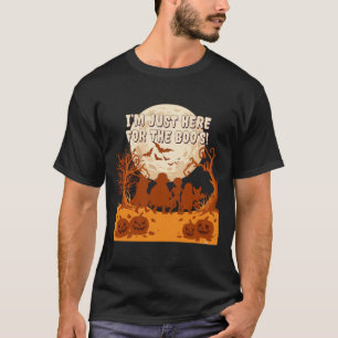 Im Just Here Boos Halloween Kids Silhouette Moon P T-Shirt