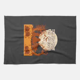 Im Just Here Boos Halloween Kids Silhouette Moon P Tea Towel