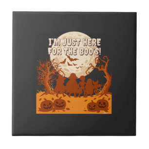 Im Just Here Boos Halloween Kids Silhouette Moon P Tile