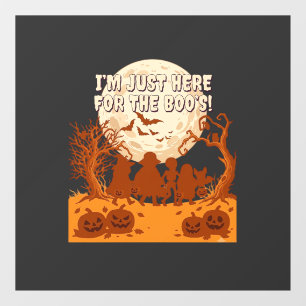 Im Just Here Boos Halloween Kids Silhouette Moon P Window Cling