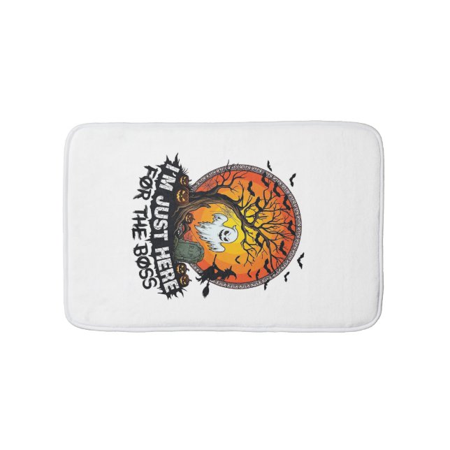 Im Just Here Boss Halloween Ghost Witch Pumpkins_1 Bath Mat (Front)