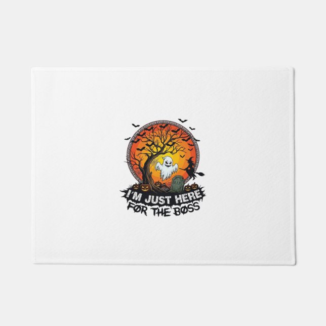 Im Just Here Boss Halloween Ghost Witch Pumpkins_1 Doormat (Front)