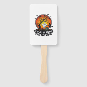 Im Just Here Boss Halloween Ghost Witch Pumpkins_1 Hand Fan