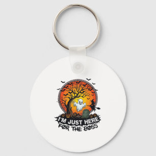 Im Just Here Boss Halloween Ghost Witch Pumpkins_1 Key Ring