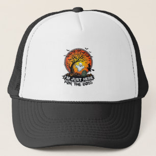 Im Just Here Boss Halloween Ghost Witch Pumpkins_1 Trucker Hat