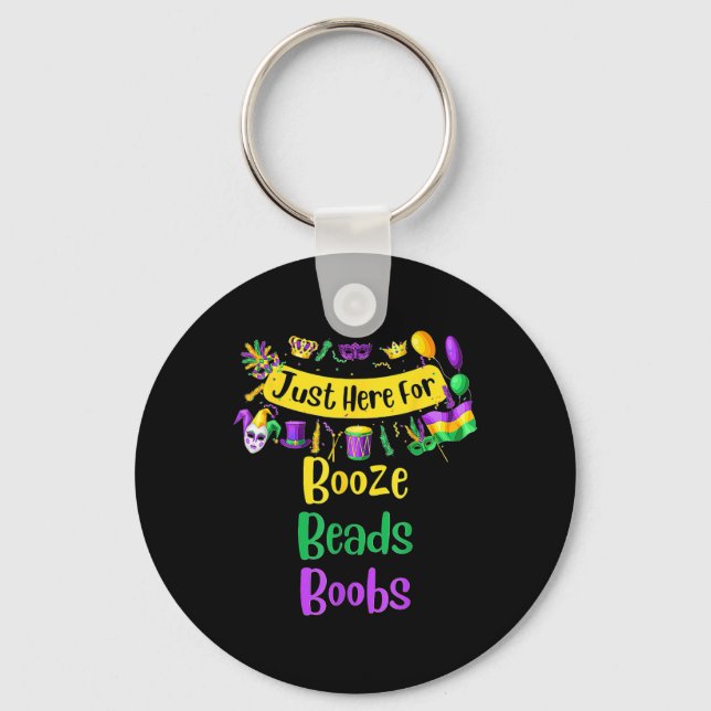 I'm Just Here For Booze Beads  Key Ring (Front)