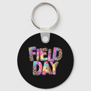 I'm Just Here For Field Day Leopard Tie Dye Last D Key Ring