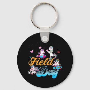 I'm Just Here For Field Day Magical Unicorn Playin Key Ring
