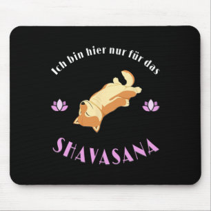 I'm Just Here For Savasana Shi Inu Enjoys Yoga Asa Mouse Mat