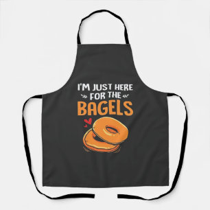 I'm Just Here for the Bagels Jewish Food  Apron