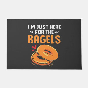I'm Just Here for the Bagels Jewish Food Doormat