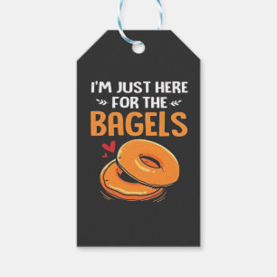 I'm Just Here for the Bagels Jewish Food Gift Tags