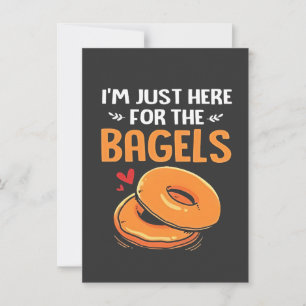 I'm Just Here for the Bagels Jewish Food Invitation