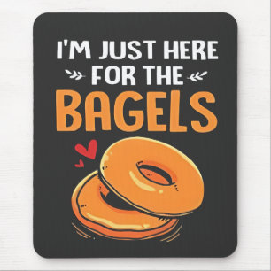 I'm Just Here for the Bagels Jewish Food  Mouse Mat