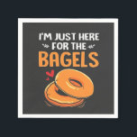 I'm Just Here for the Bagels Jewish Food Napkin<br><div class="desc">bagel lover humour, Jewish food joke, funny Hanukkah 2025, breakfast joke, Jewish culture shirt, lox and bagels joke, pastrami pun, foodie Hanukkah gift, holiday bagel humour, Hanukkah 2025</div>