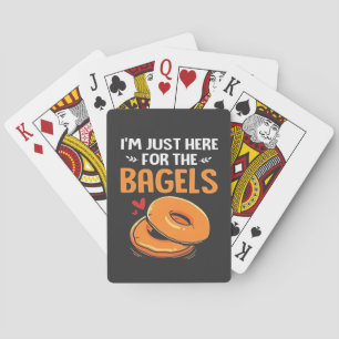 I'm Just Here for the Bagels Jewish Food Playing Cards