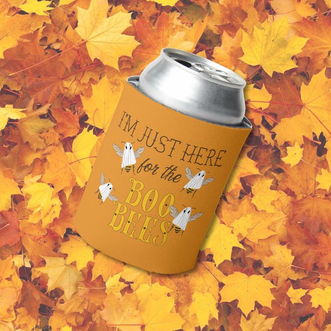I'm Just Here for the Boo Bees Funny Halloween Can Cooler (Creator Uploaded)