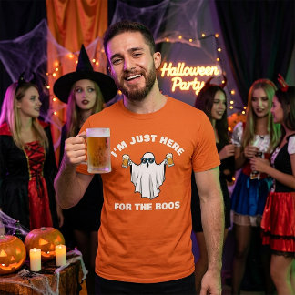 I'm Just Here For The Boos Funny Ghost Halloween T-Shirt
