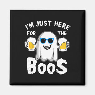 I'm Just Here For The Boos Funny Halloween Beer Lo Magnet