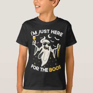 I'm Just Here For The Boos Funny Halloween Beer Lo T-Shirt