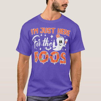 I'm Just Here For The Boos Funny Halloween Ghost C T-Shirt