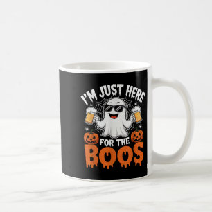 I'm Just Here For The Boos Funny Halloween Ghost  Coffee Mug