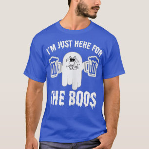 Im Just Here For The Boos Funny Halloween Ghost Cu T-Shirt
