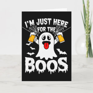 I'm Just Here For The Boos Funny Halloween Ghost M Card