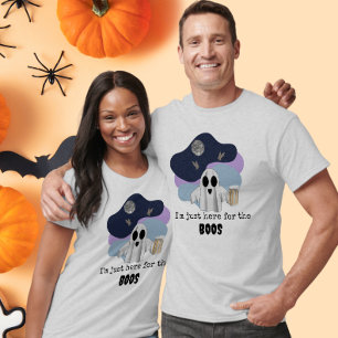I'm Just Here for the BOOS Funny Halloween Ghost T-Shirt