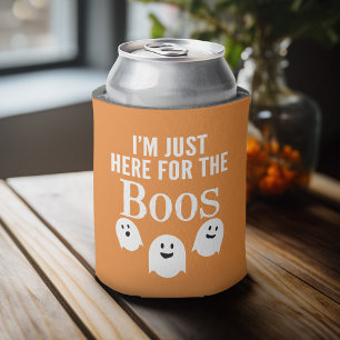 I'm Just Here for the Boos - Funny Halloween Party Can Cooler