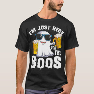 I'm Just Here For The Boos Funny Halloween Tee Men