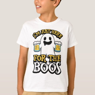 I'm Just Here For The Boos - Ghost Booze - Hallowe T-Shirt