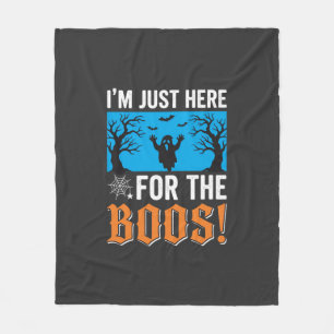 I'm Just Here For The Boos Halloween Design_1 Fleece Blanket
