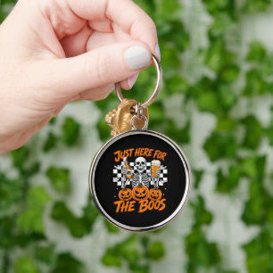 I'm Just Here for The Boos Halloween Skeleton Key Ring