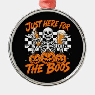 I'm Just Here for The Boos Halloween Skeleton Metal Tree Decoration
