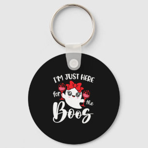 I'm Just Here For The Boos Halloween Women Ghost C Key Ring
