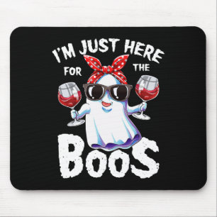 I'm Just Here For The Boos Halloween Women Ghost C Mouse Mat