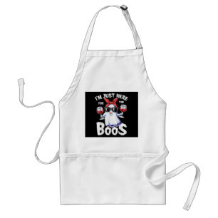 I'm Just Here For The Boos Halloween Women Ghost C Standard Apron