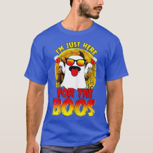 Im Just Here For The Boos Halloween Women Ghost Cu T-Shirt