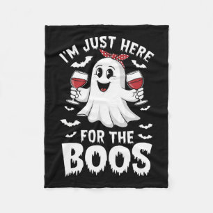I'm Just Here For The Boos Halloween Women Ghost G Fleece Blanket