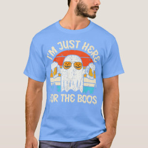 Im Just Here For The Boos Retro Ghost Beer Hallowe T-Shirt