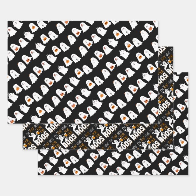 I'm Just Here For The Boos Wrapping Paper Sheets (Set)