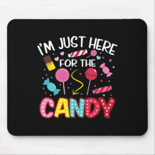 I'm Just Here For The Candy Halloween Cute Lollipo Mouse Mat