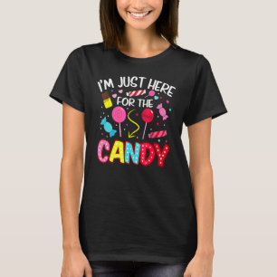 I'm Just Here For The Candy Halloween Cute Lollipo T-Shirt