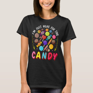 I'm Just Here For The Candy Halloween Cute Lollipo T-Shirt
