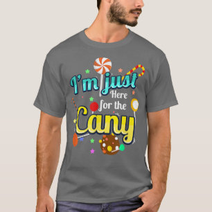 Im Just Here For The Candy Vintage Sweets Food Pun T-Shirt
